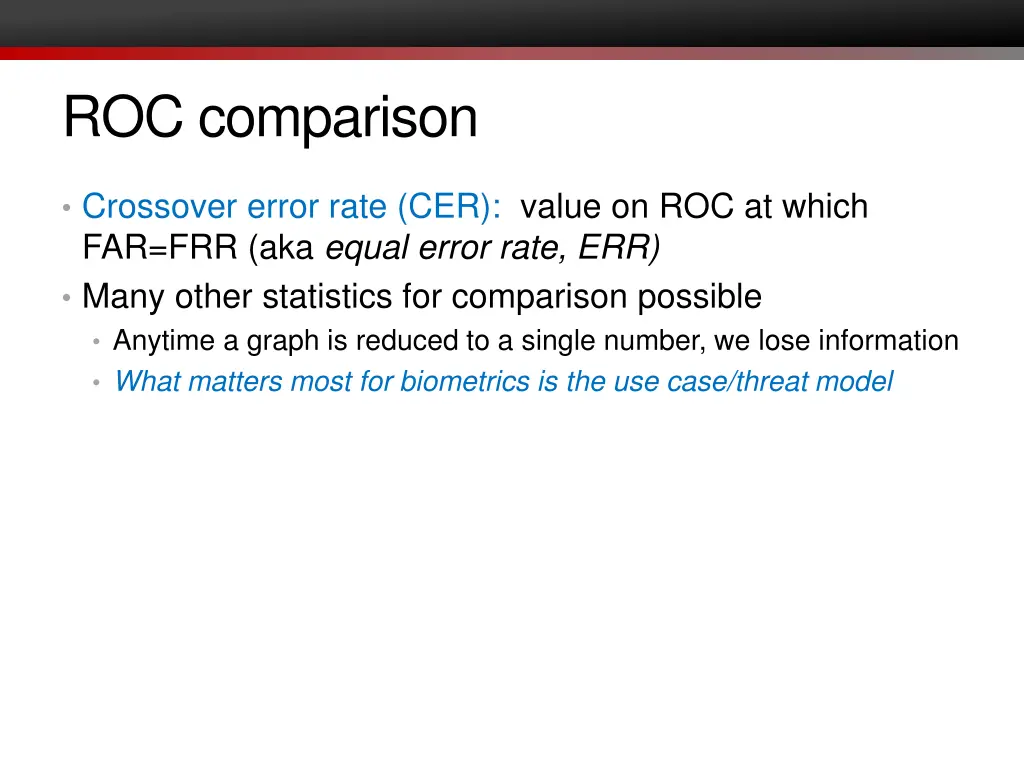 roc comparison