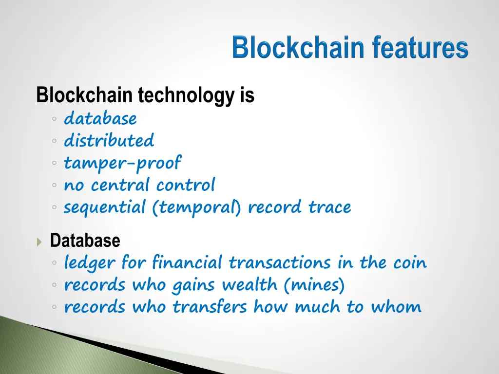 blockchain technology is database distributed