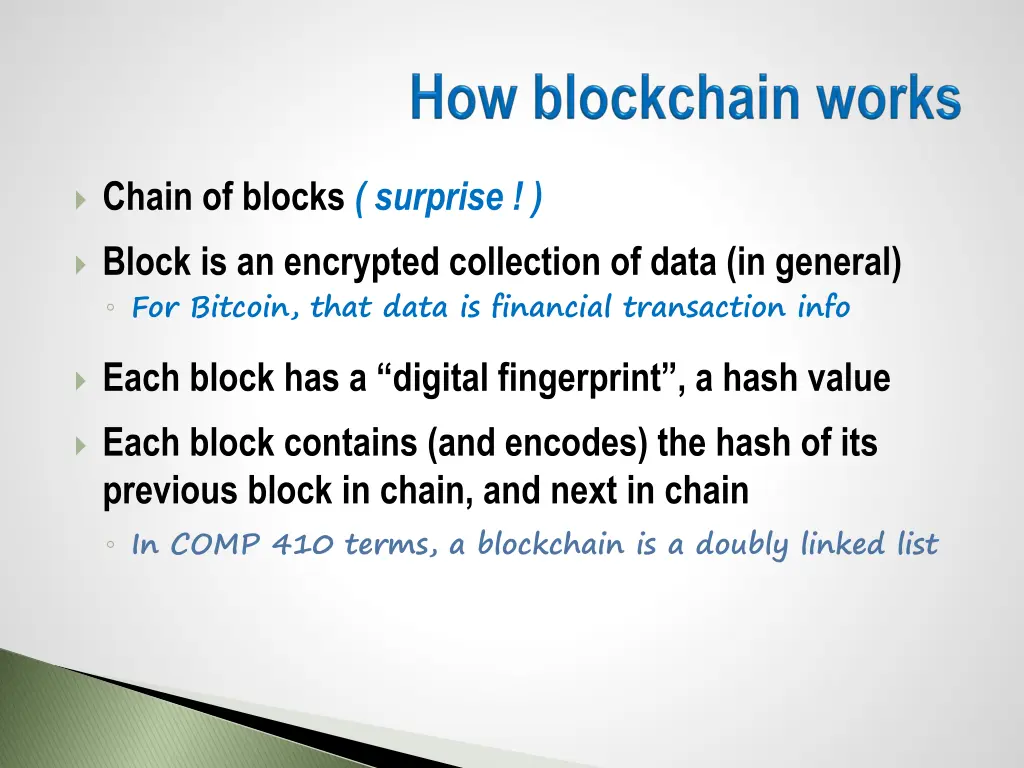 chain of blocks surprise