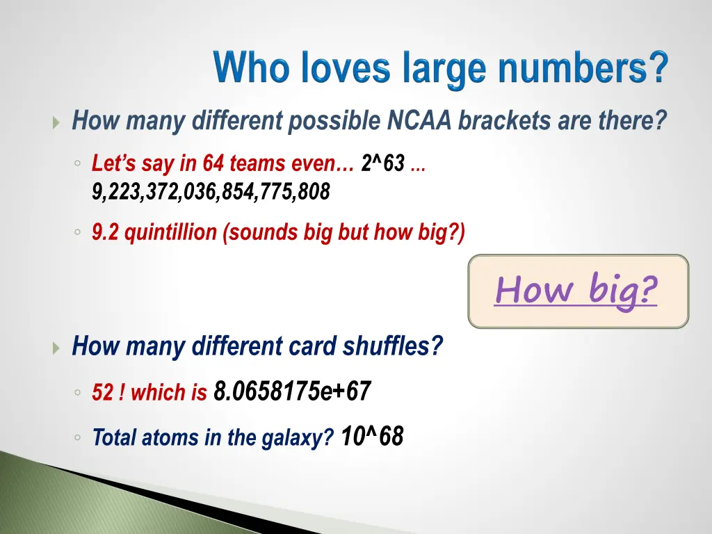 how many different possible ncaa brackets