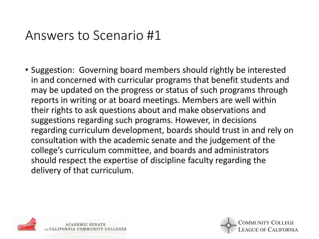 answers to scenario 1 1