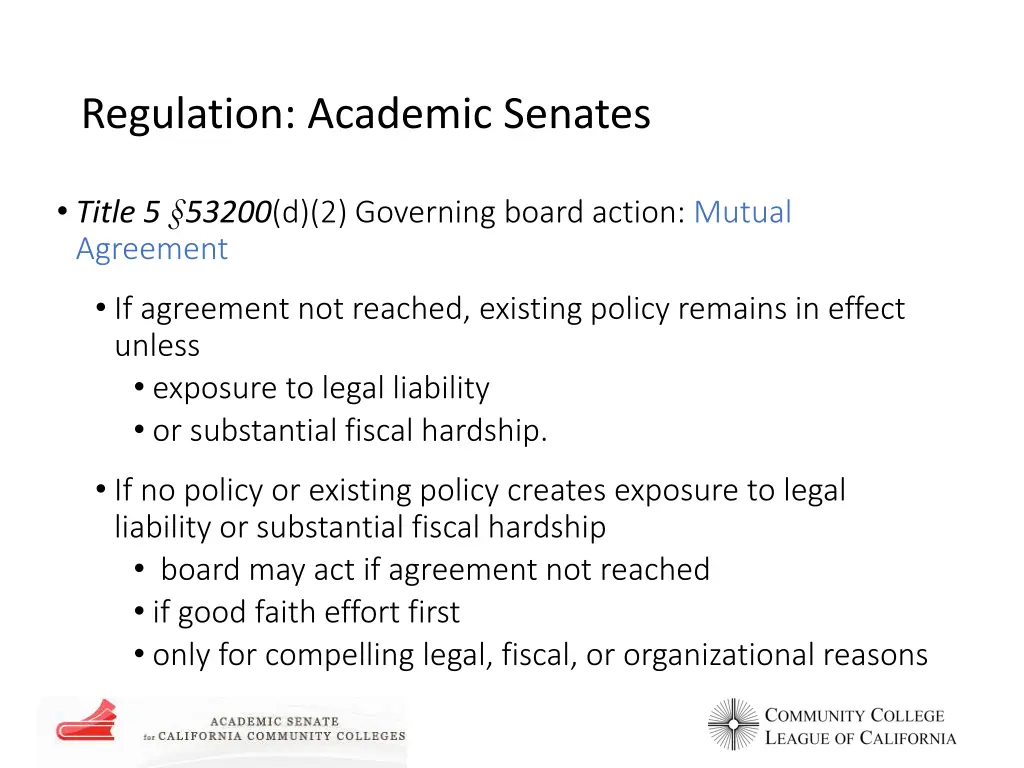 regulation academic senates 1