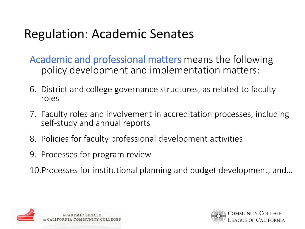 regulation academic senates 3