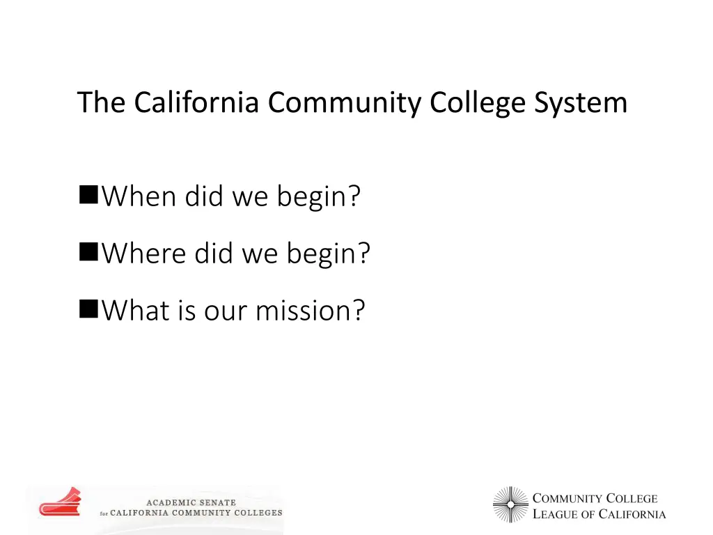 the california community college system