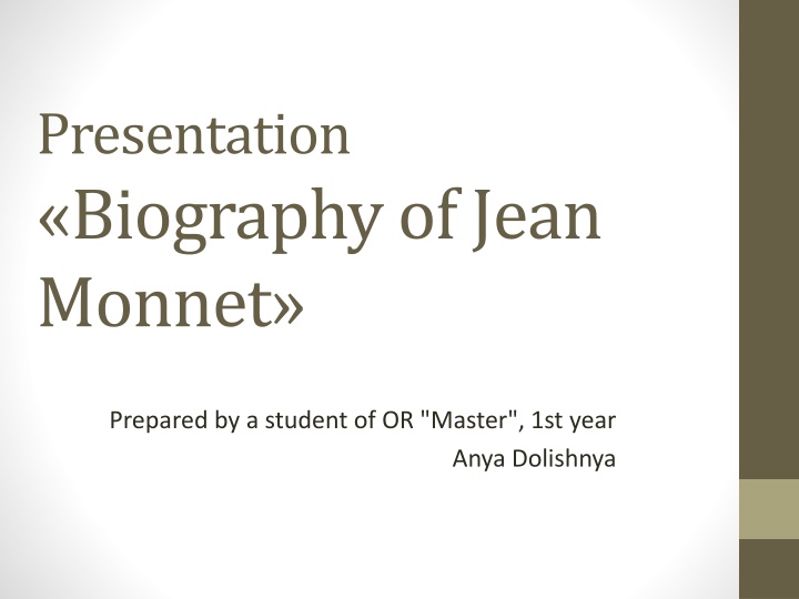 presentation biography of jean monnet