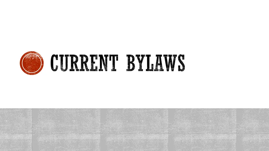 current bylaws