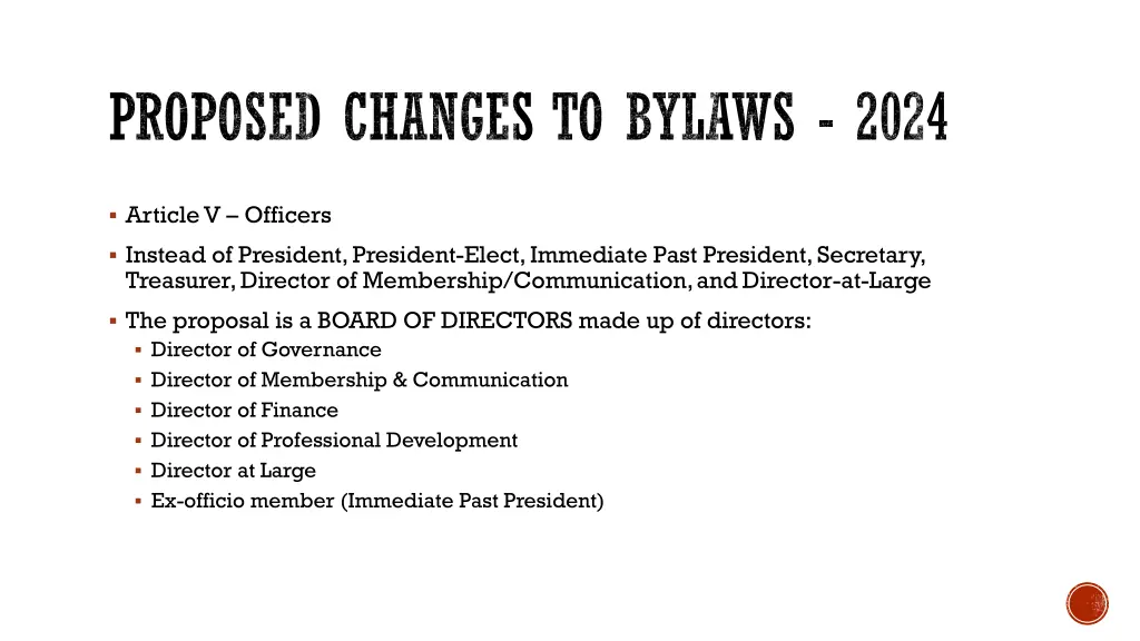 proposed changes to bylaws 2024 1