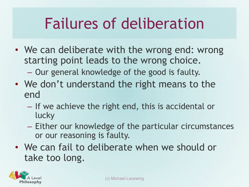 failures of deliberation