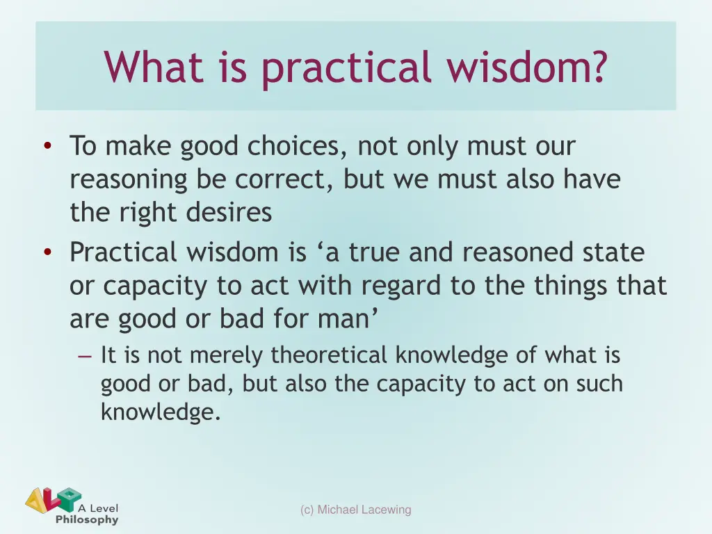 what is practical wisdom 1