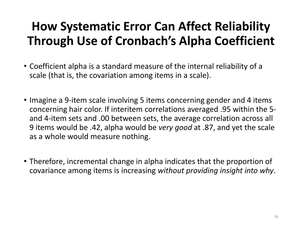 how systematic error can affect reliability