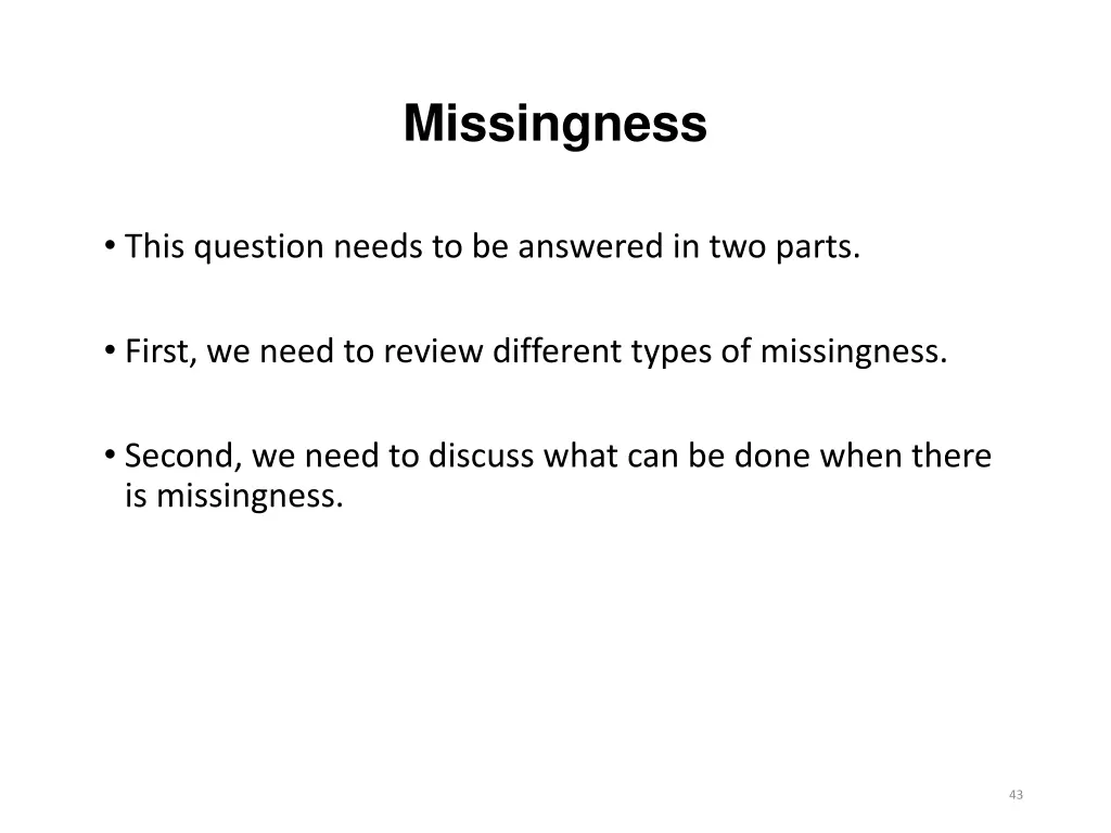 missingness