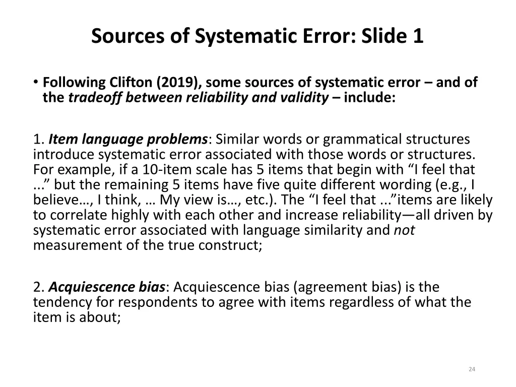 sources of systematic error slide 1