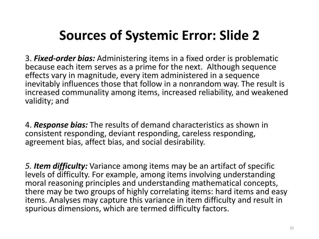 sources of systemic error slide 2