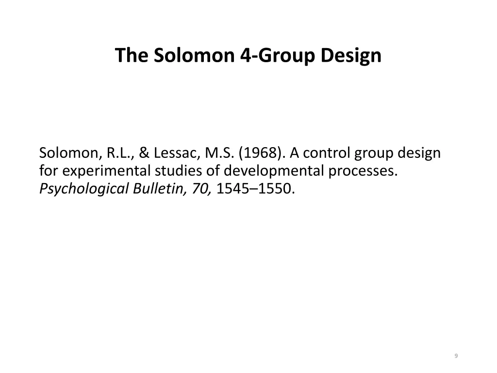 the solomon 4 group design