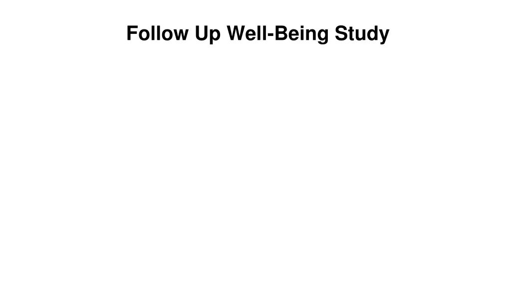 follow up well being study