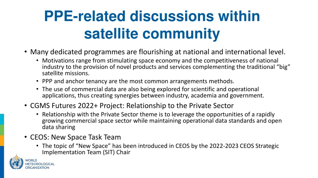 ppe related discussions within satellite community