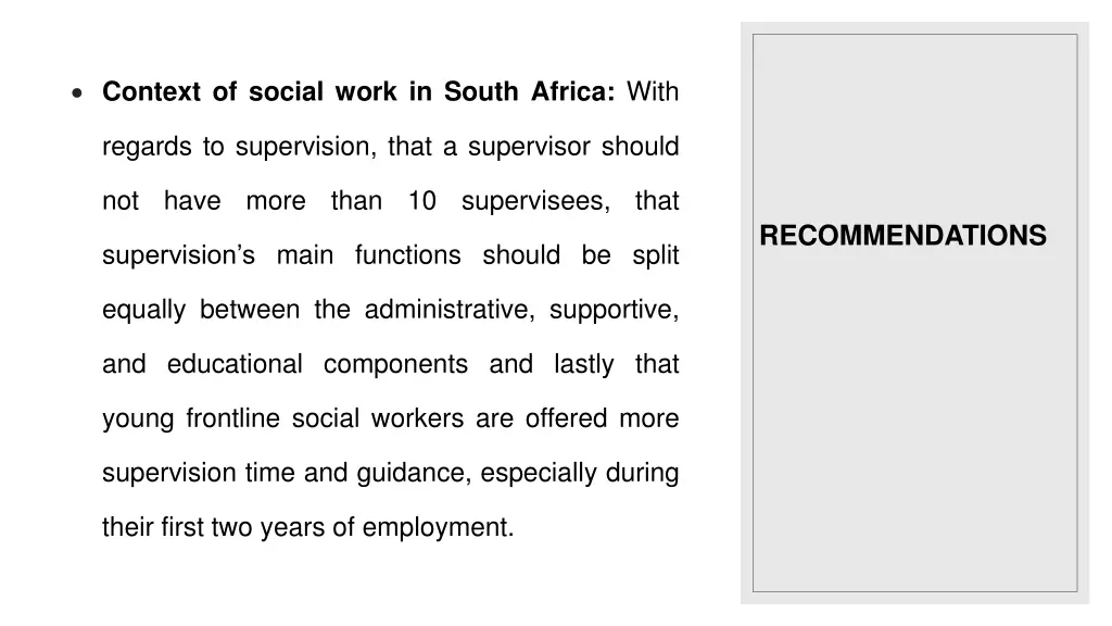 context of social work in south africa with