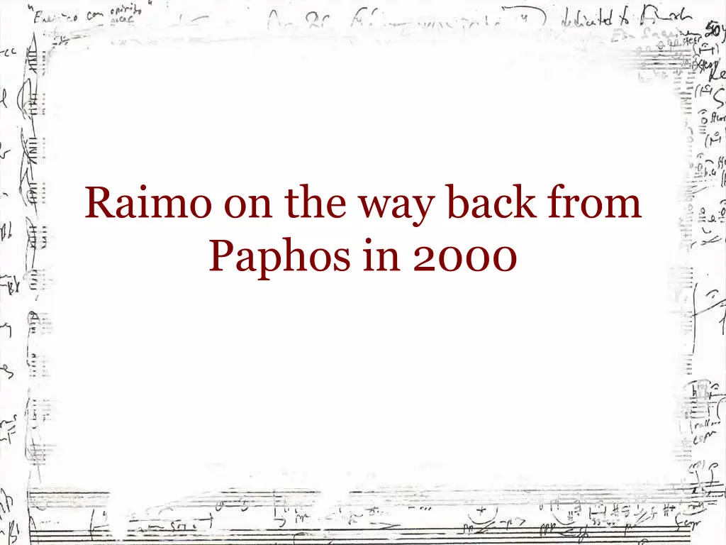 raimo on the way back from paphos in 2000