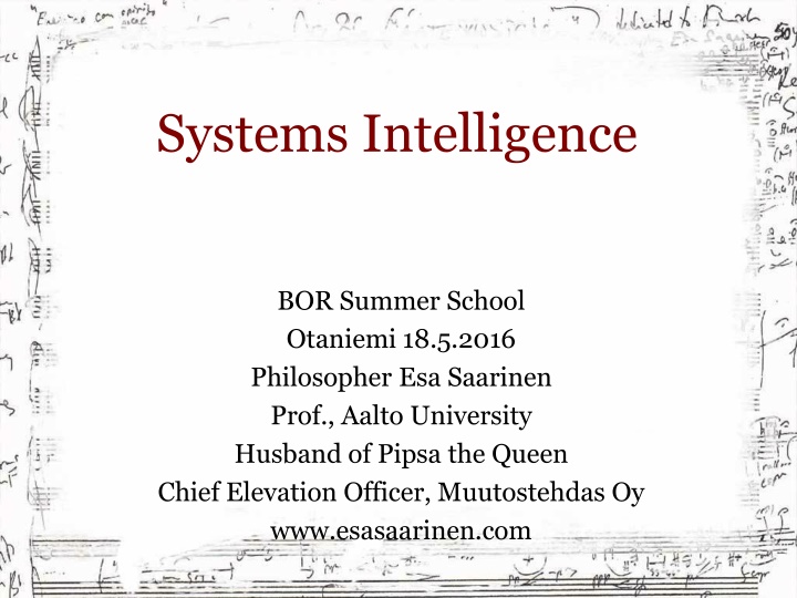 systems intelligence