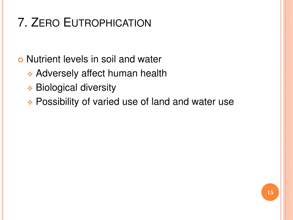 7 z ero e utrophication