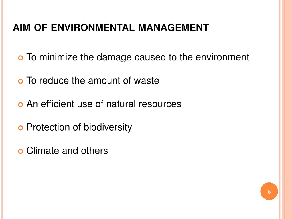 aim of environmental management