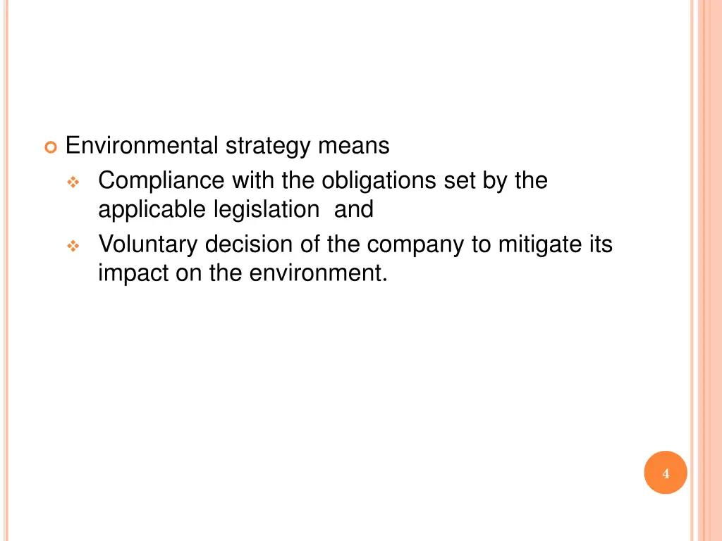 environmental strategy means compliance with