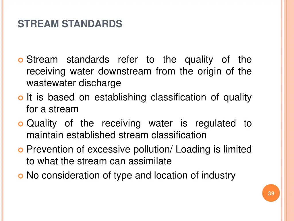 stream standards