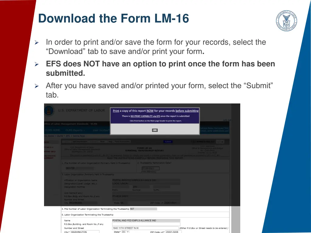 download the form lm 16