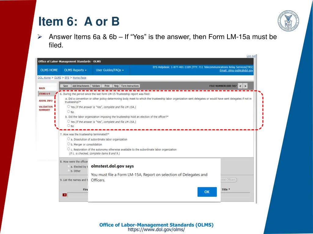 item 6 a or b