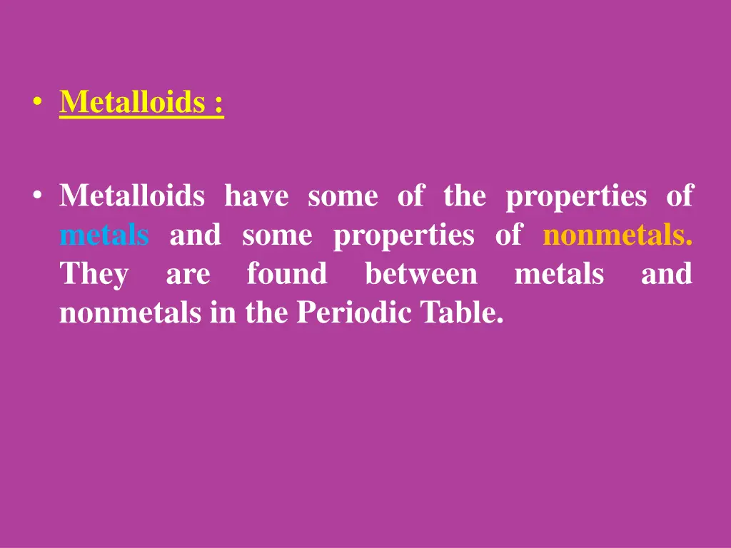 metalloids