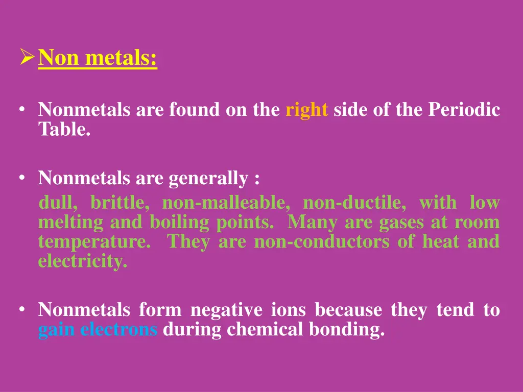 non metals