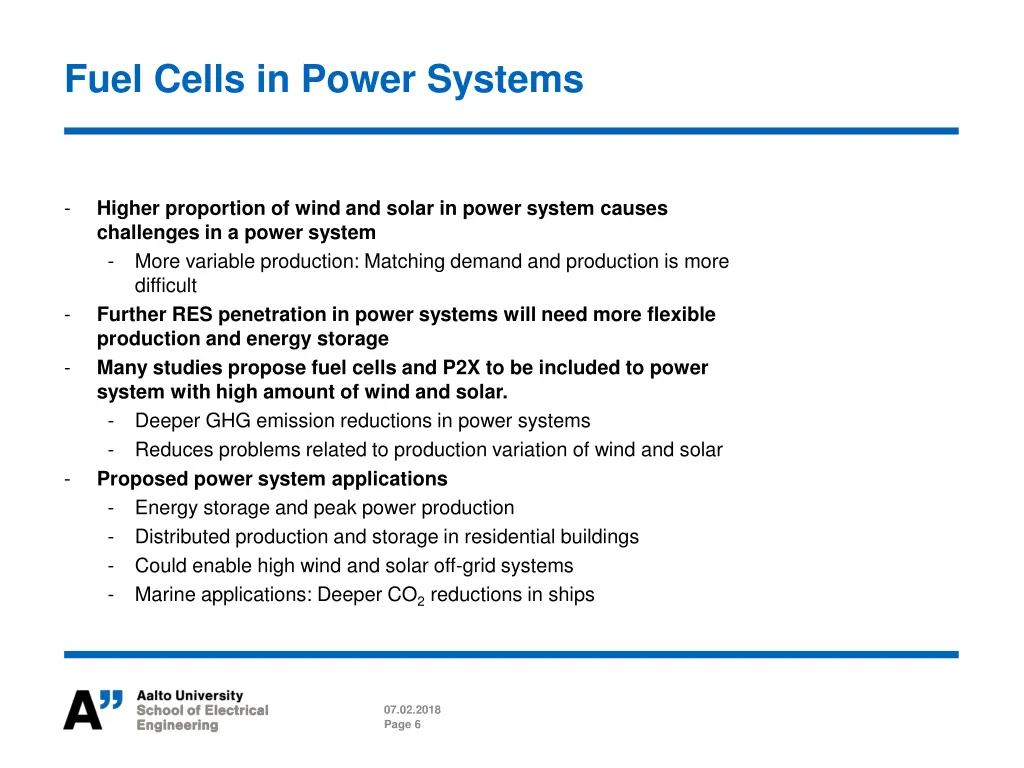 fuel cells in power systems