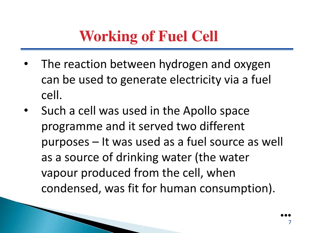 working of fuel cell