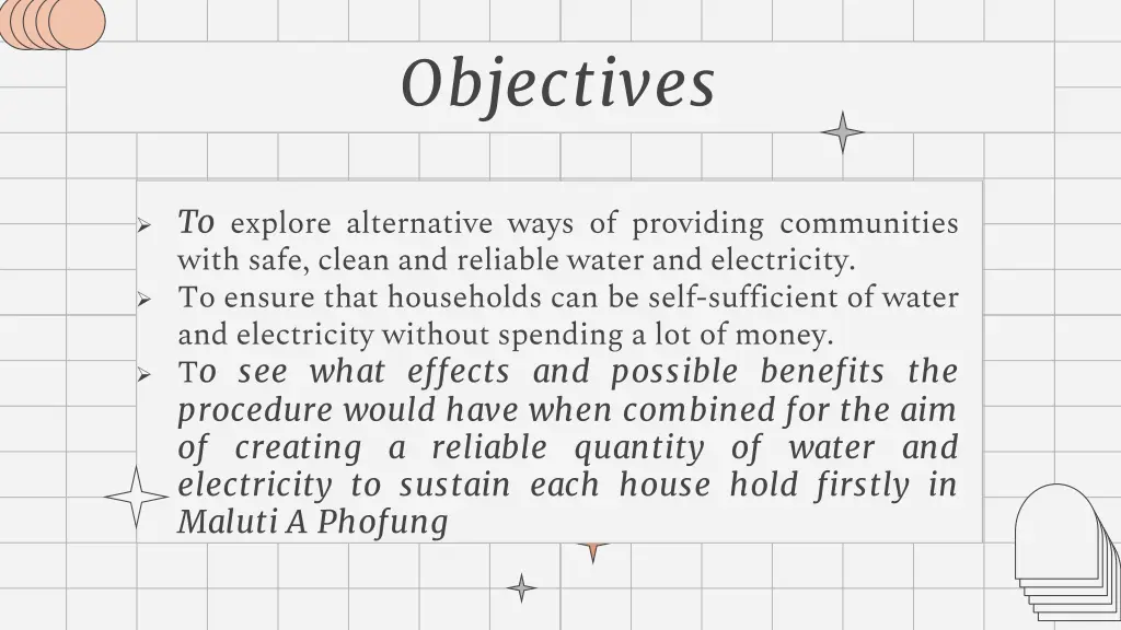 objectives