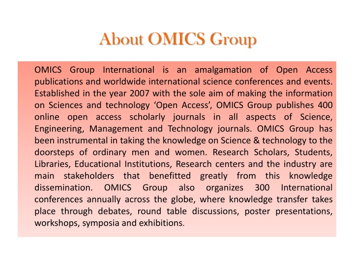 about omics group