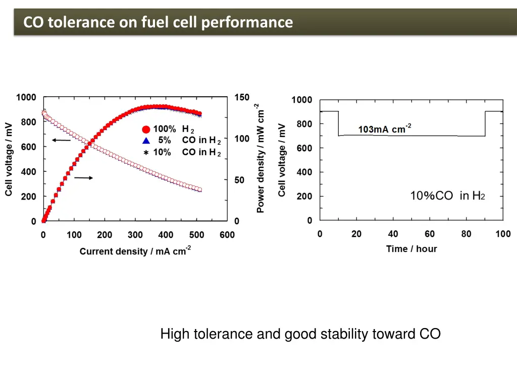 co tolerance on fuel cell performance