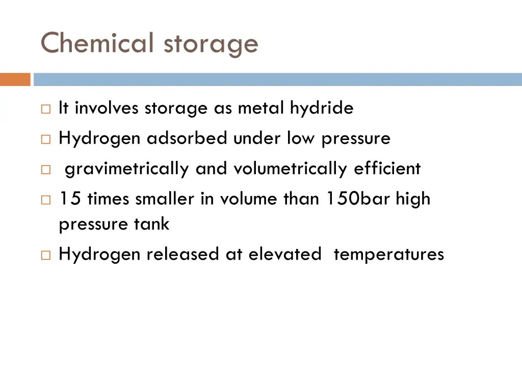 chemical storage