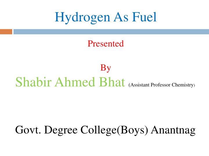 hydrogen as fuel