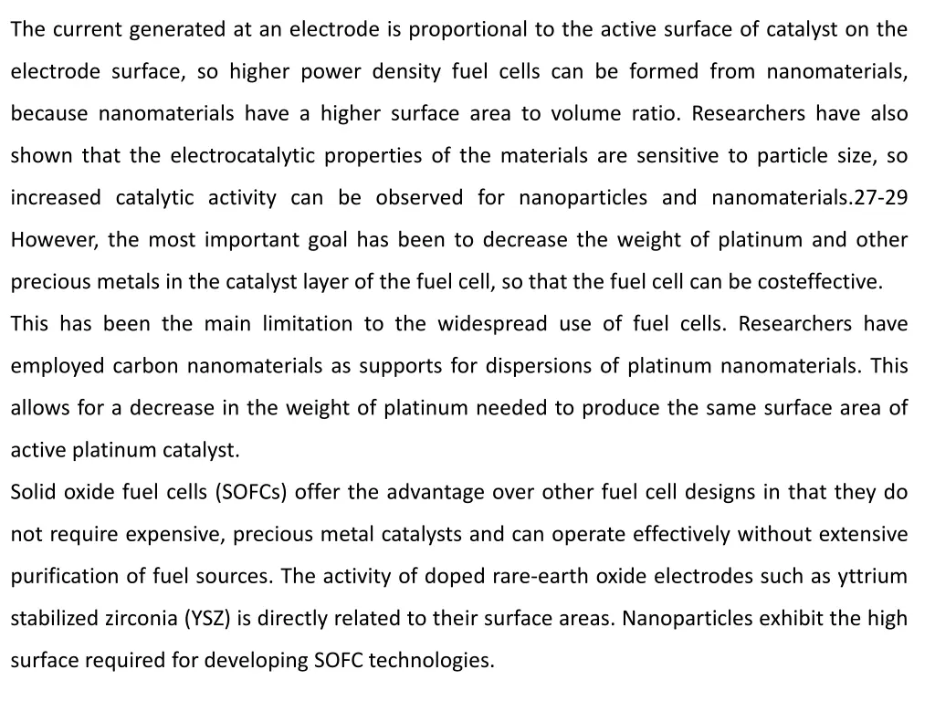 the current generated at an electrode