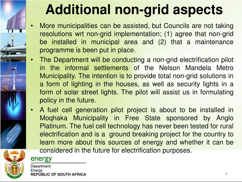 additional non grid aspects