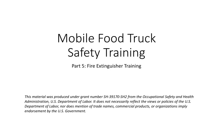 mobile food truck safety training