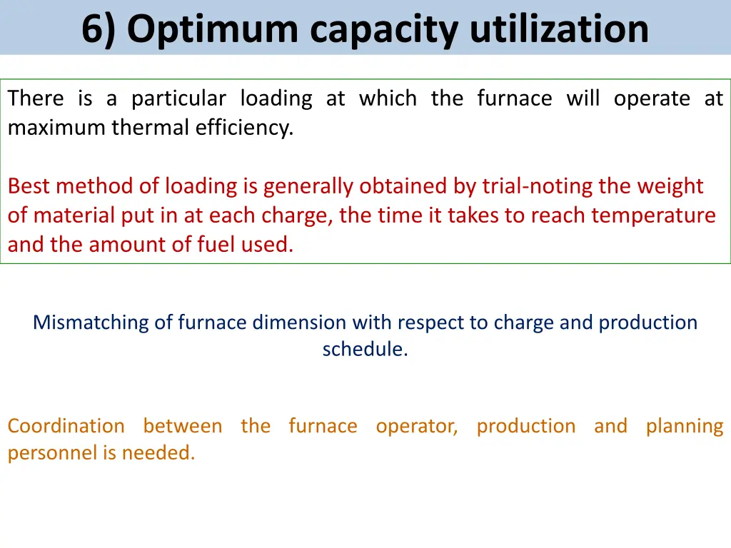 6 optimum capacity utilization