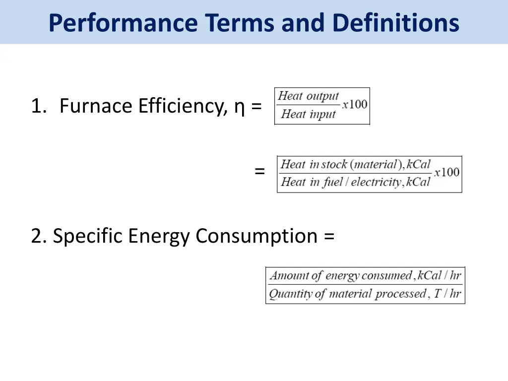 performance terms and definitions