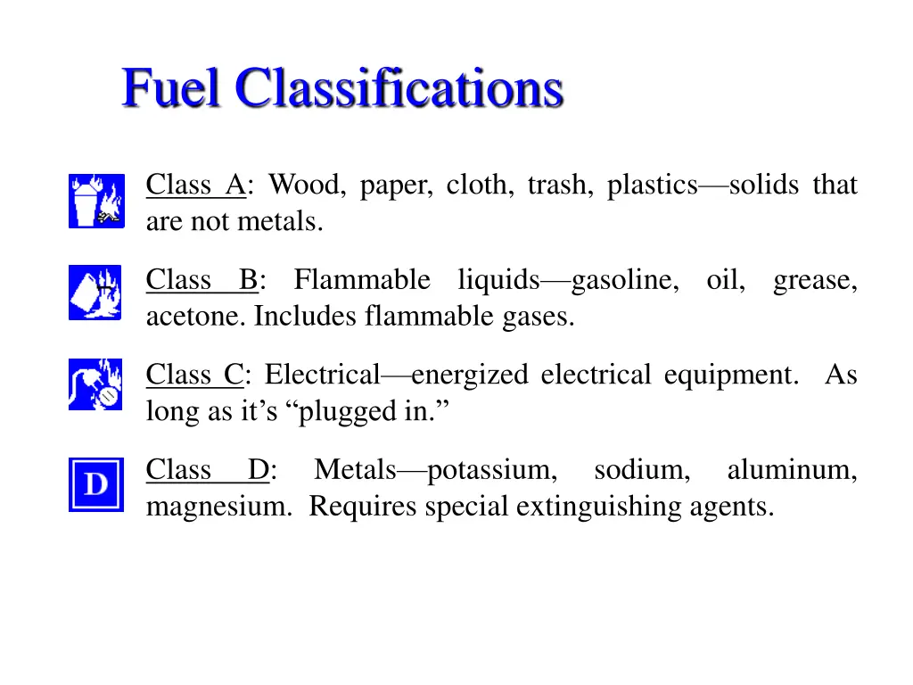 fuel classifications 1