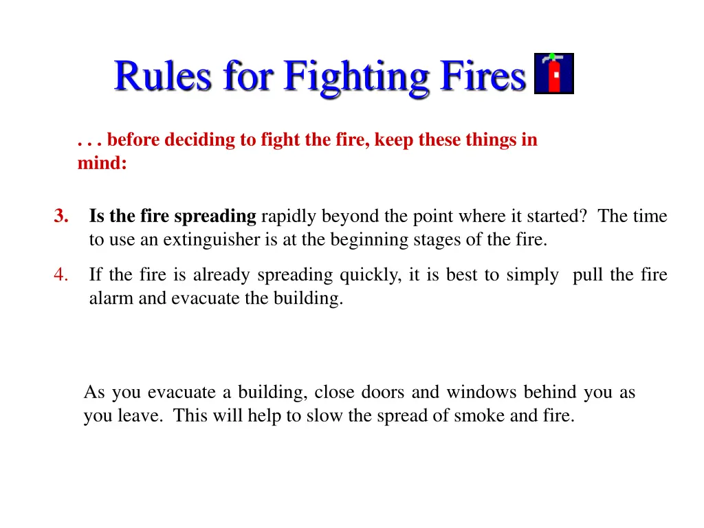 rules for fighting fires 2