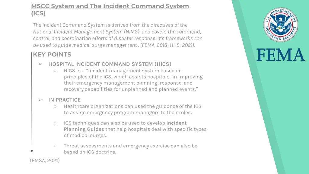 mscc system and the incident command system ics