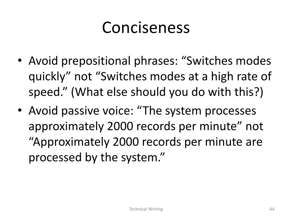 conciseness 3