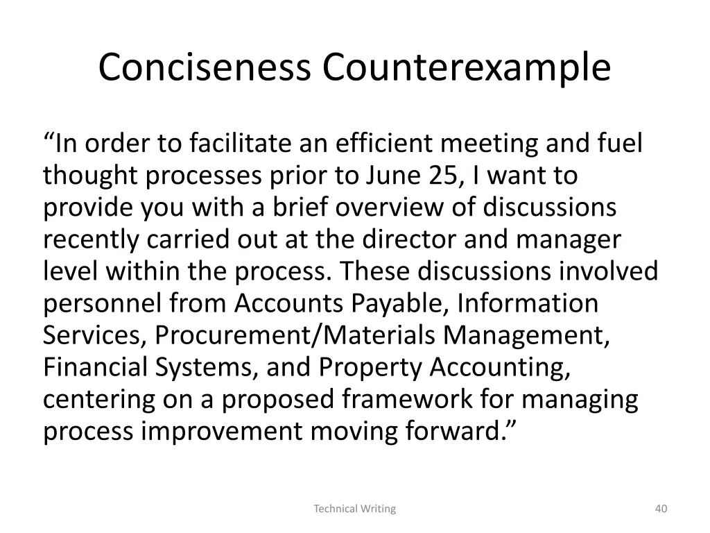 conciseness counterexample