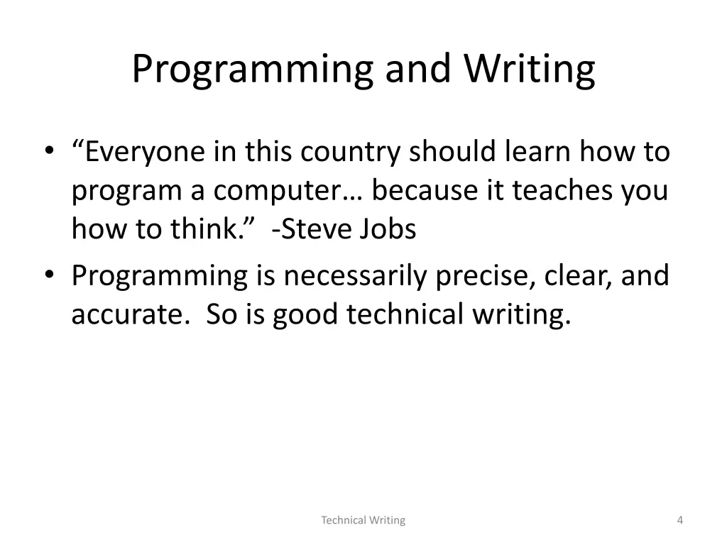 programming and writing