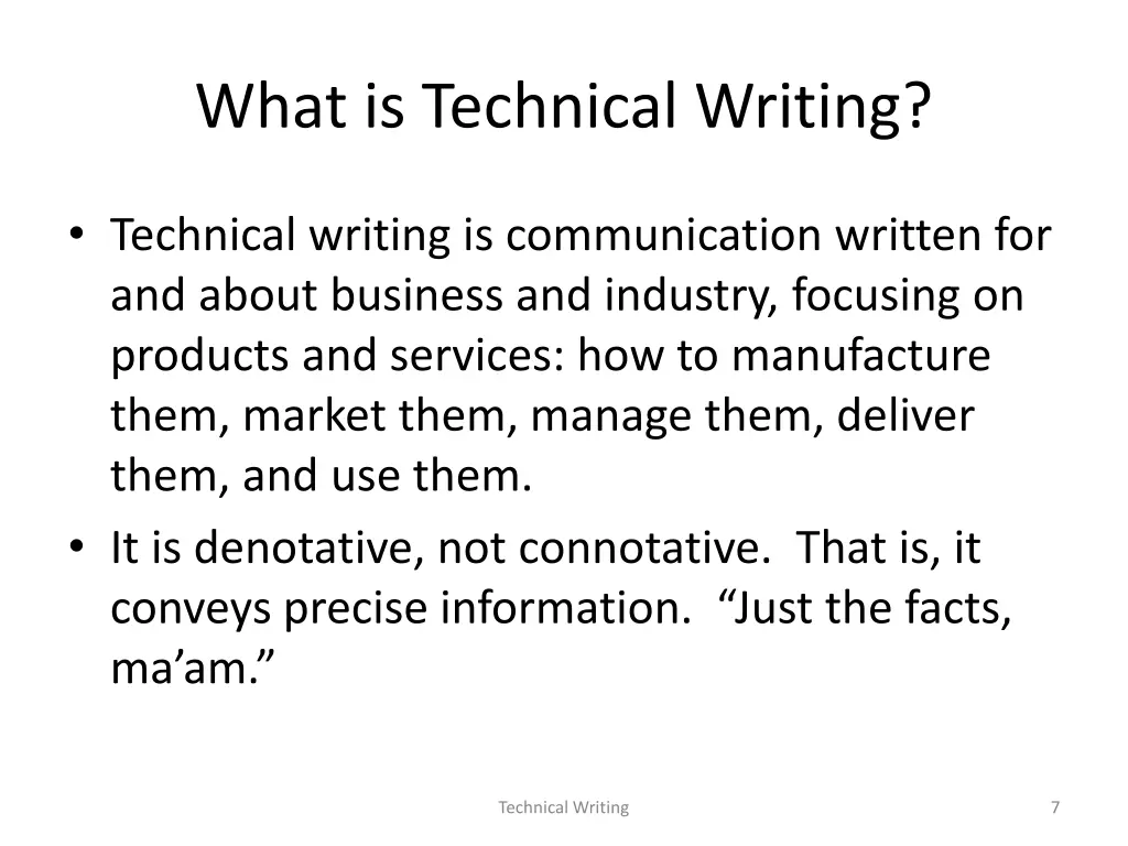 what is technical writing